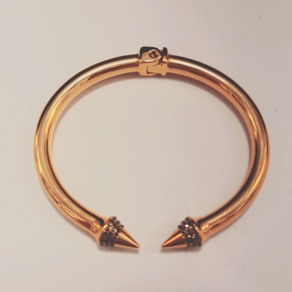 Vita Fede Mini Titan Crystal Bracelet Rose Gold Smoky Crystals Unisex New